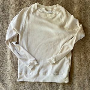 TNA waffle raglan top white size small